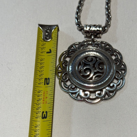 Brighton large Silver Swirl Pendant Necklace - Picture 8 of 10